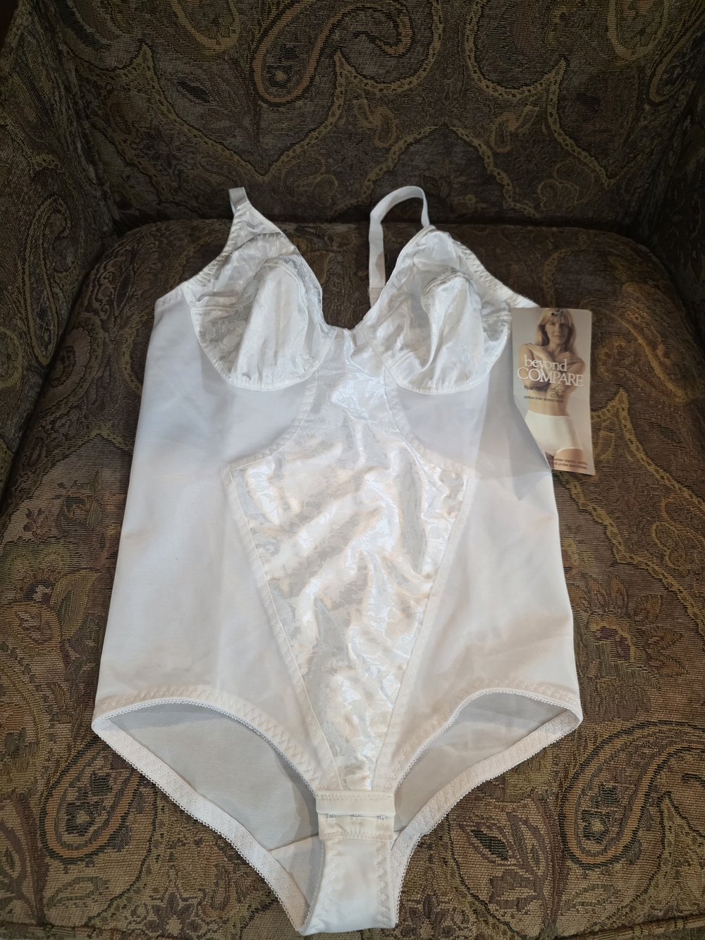 Women’s White Shapewear Bodysuit with Underwire Support